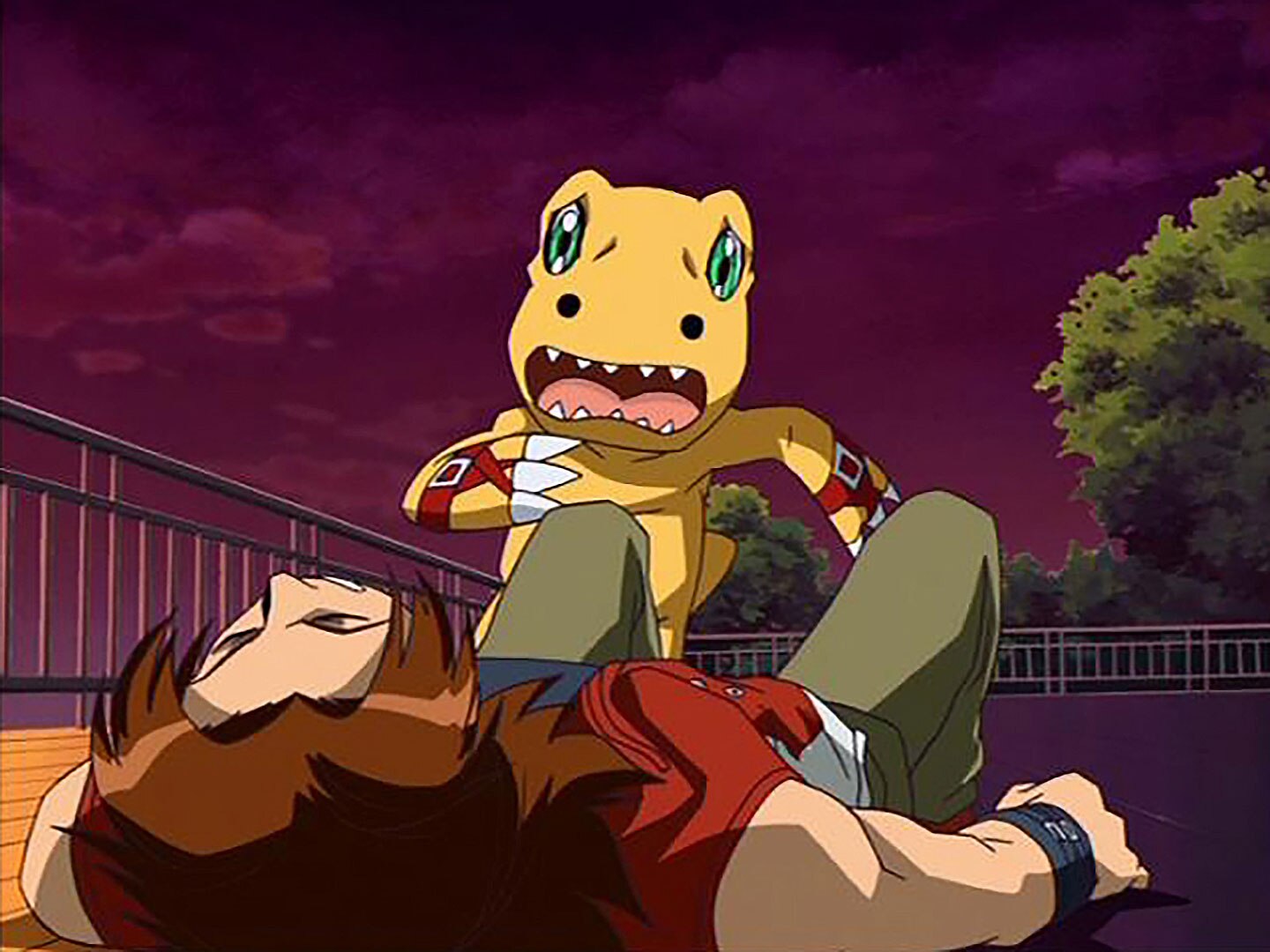 デジモンセイバーズ　アグモン　ジオグレイモン　俺が大だ!コカトリモン襲来 第1話 俺が大だ! コカトリモン襲来｜フジテレビの人気ドラマ・アニメ