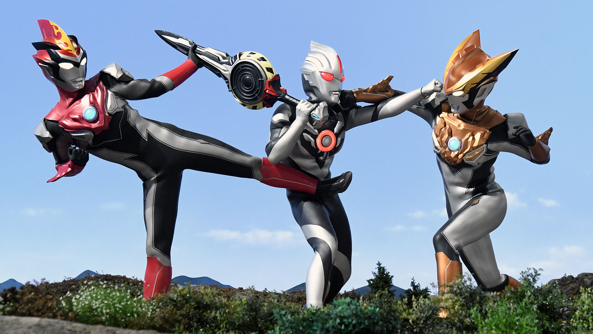 3体セット！ウルトラマンロッソ ウルトラマンブル ウルトラマンオーブダーク