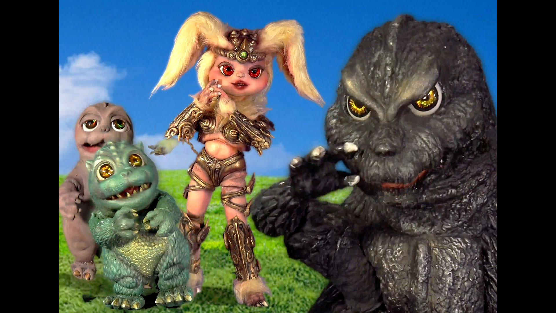 ムービーモンスターシリーズ 怪獣人形劇 ゴジばん ゴジラ3兄弟